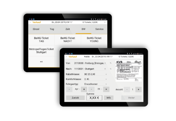 TicketApp e-Ticketing auf Tablets